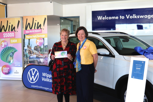 RCC raffle winner Sandy with Jude Wills at Wippells RCC raffle winner Sandy with Jude Wills at Wippells